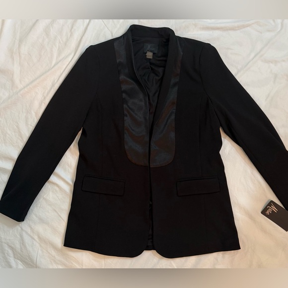 Muse Professional Shawl Collar Hip Length Long Sleeve Blazer Black R13 - Picture 5 of 14